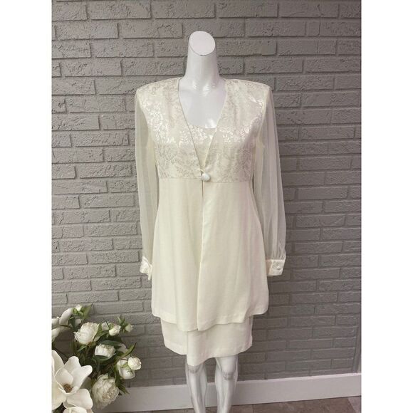 J.R. Nites by Caliendo Tank Dress with Jacket 2 Pcs Set Size 6 - Picture 1 of 13